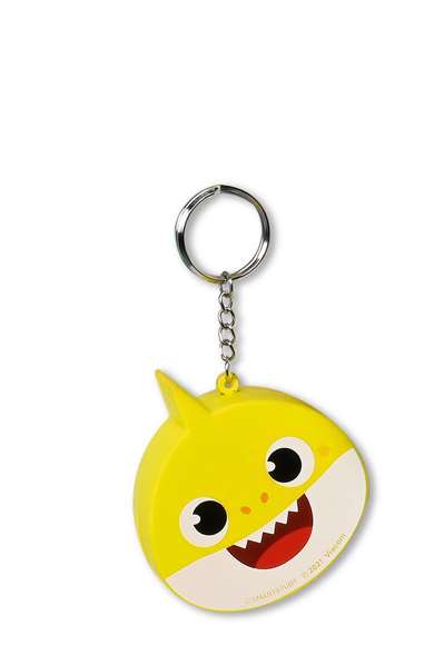Safta Porte-clés Baby Shark Beach Day avec motif plage 3x8cm, pour enfant 3 ans, en polyester 300D, bleu clair et jaune