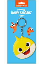 Safta Porte-clés Baby Shark Beach Day avec motif plage 3x8cm, pour enfant 3 ans, en polyester 300D, bleu clair et jaune
