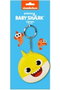 Safta Porte-clés Baby Shark Beach Day avec motif plage 3x8cm, pour enfant 3 ans, en polyester 300D, bleu clair et jaune