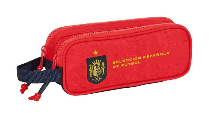 Safta Portatodo Double Boite a bijoux ou rangement a motif equipe d'Espagne de football 21 x 8 x 6 cm en polyester 600D