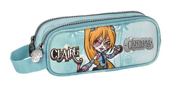 Safta Portatodo double Catrinas "Claire, Noelia et Lila", boîte de rangement, 21 x 8 x 6 cm