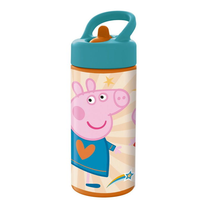 Bouteille d'eau Peppa Pig Having fun Rose PVC 410 ml Bouteille d'eau Peppa Pig Having fun Rose PVC 410 ml