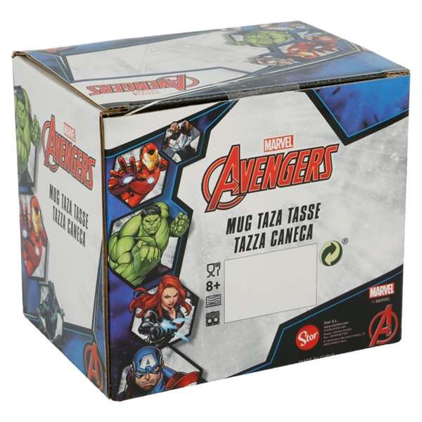 Safta Tasse Grand modèle 325 ml Avengers Infinity, dimensions 11,7 x 10 x 8,7 cm, thème Marvel, couleur rouge et noir