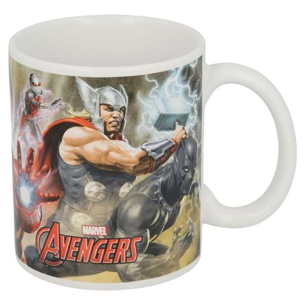 Safta Tasse Grand modèle 325 ml Avengers Infinity, dimensions 11,7 x 10 x 8,7 cm, thème Marvel, couleur rouge et noir