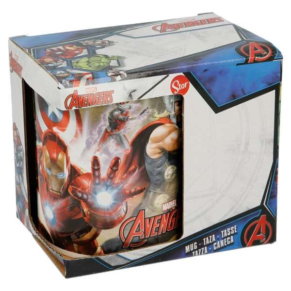 Safta Tasse Grand modèle 325 ml Avengers Infinity, dimensions 11,7 x 10 x 8,7 cm, thème Marvel, couleur rouge et noir