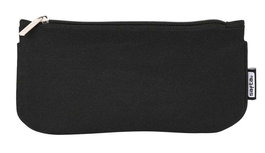 Safta Trousse à crayons plate noire 23 x 11 x 1 cm - Polyester 300D pour enfant 3 ans