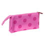 Trousse Fourre-Tout Triple Lady Bug Fuchsia (22 x 12 x 3 cm)