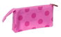 Safta Portatodo Triple Ladybug Boite de rangement triple pour enfant, motif coccinelle, 22 x 12 x 3 cm, Polyester, Fuschia