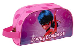 Safta Neceser Adapt. A Carro Ladybug - Trousse de voyage adaptée aux chariots et poussettes, dimensions 26 x 16 x 9 cm, en polyester 300D, couleur fuchsia