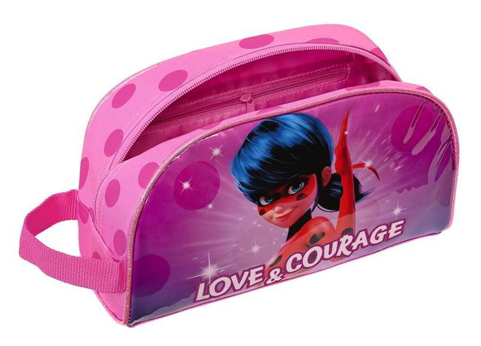 Safta Neceser Adapt. A Carro Ladybug - Trousse de voyage adaptée aux chariots et poussettes, dimensions 26 x 16 x 9 cm, en polyester 300D, couleur fuchsia