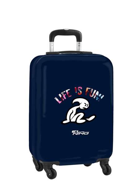 Safta Trolley cabine 20" pour enfant, 1 roue, dimensions 34.5 x 55 x 20 cm, thème "Life is Fun"
