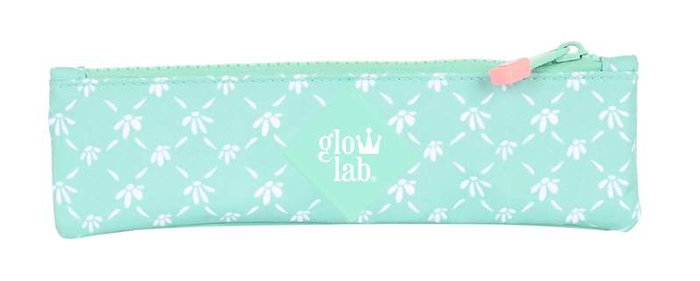 Glowlab Portatodo Étroit "Pepa" 20 x 6 x 1 cm, Organisateur en Polyester 300D, pour Enfants 3+ Ans, Vert et Multicolore