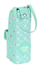 Glowlab Boîte de rangement avec anse "Pepa" 6x21x6 cm, Polyester 300D, couleurs vert et multicolore, pour enfants dès 3 ans