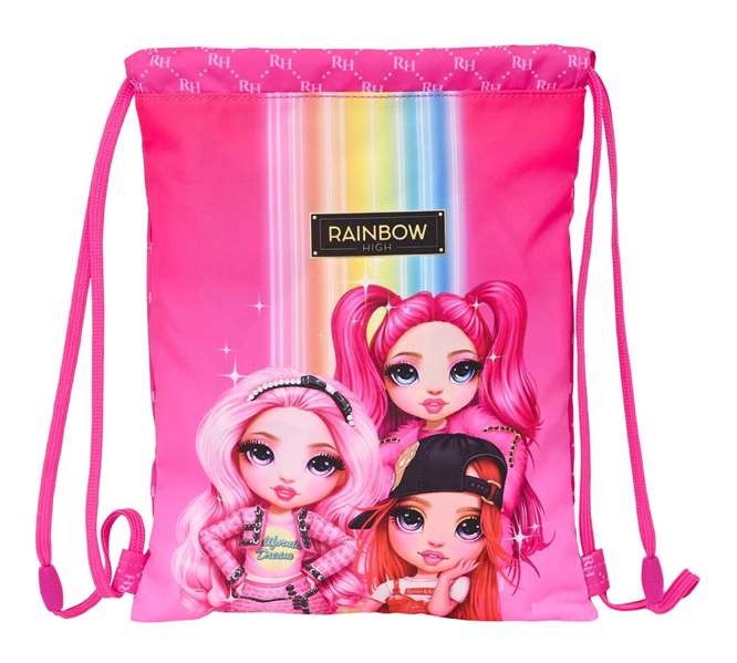 Safta Sac à dos plat Junior Rainbow High 26x34x1 cm, polyeser 300D, couleur fuchsia, à partir de 3 ans Safta Sac à dos plat Junior Rainbow High 26x34x1 cm, polyeser 300D, couleur fuchsia, à partir de 3 ans