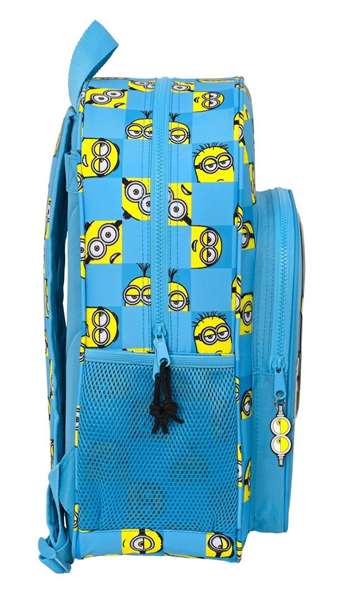 Safta Mochila Adapt.Carro Minions "Minionstatic" Sac à dos pour enfants 33 cm, bleu, polyester 300D