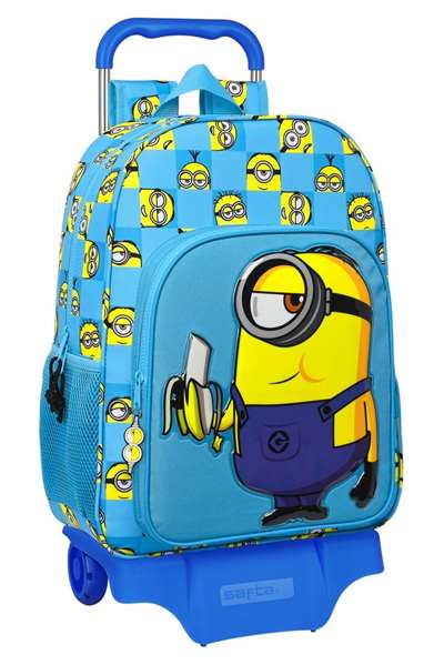 Safta Moch 180+Carro 905 Malle Minions Minionstatic - 33 x 42 x 14 cm, Polyester 300D, Âge 3 ans, Bleu