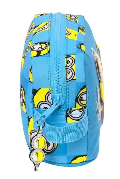 Safta Minions - Porte-déjeuner Isotherme "Minionstatic" 21.5x12x6.5 cm, pour 3 ans et plus, Polyester 300D, Bleu