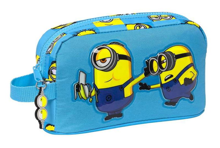 Safta Minions - Porte-déjeuner Isotherme "Minionstatic" 21.5x12x6.5 cm, pour 3 ans et plus, Polyester 300D, Bleu
