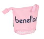 Benetton Portatout gobelet Vichy en polyester 300D - Couleur rose clair - Dimensions 8x19x6 cm - À partir de 3 ans