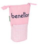 Benetton Portatout gobelet Vichy en polyester 300D - Couleur rose clair - Dimensions 8x19x6 cm - À partir de 3 ans