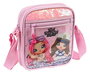 Safta Sac bandoulière pour enfant Nanana Sparkles 16x18x4 cm en polyester 600D à paillettes - Rose clair - À partir de 3 ans