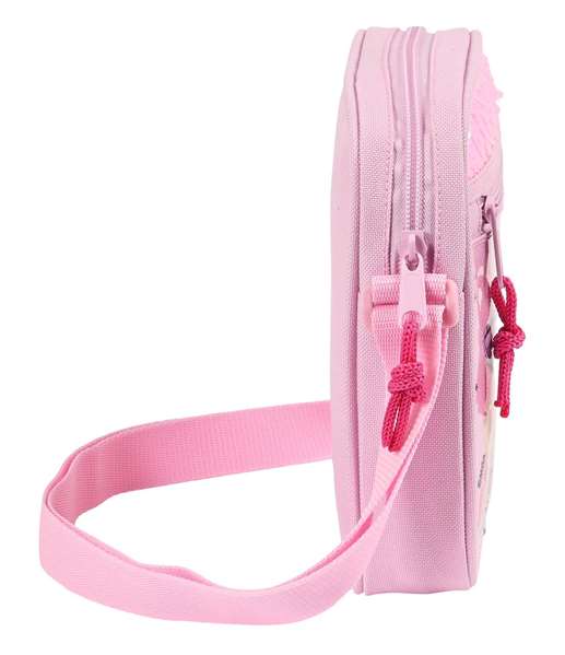 Safta Sac bandoulière pour enfant Nanana Sparkles 16x18x4 cm en polyester 600D à paillettes - Rose clair - À partir de 3 ans Safta Sac bandoulière pour enfant Nanana Sparkles 16x18x4 cm en polyester 600D à paillettes - Rose clair - À partir de 3 ans