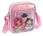 Safta Sac bandoulière pour enfant Nanana Sparkles 16x18x4 cm en polyester 600D à paillettes - Rose clair - À partir de 3 ans