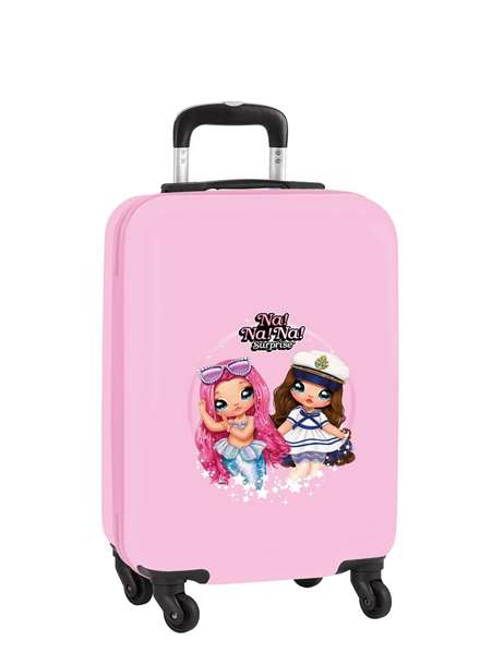 Safta Trolley Cabina 20" Nanana Sparkles - Valise cabine 20 pouces pour enfants, dimensions 34.5 x 55 x 20 cm, couleur rose clair