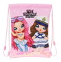 Safta Sac plat junior Nanana "Sparkles" 26 x 34 x 1 cm - Polyester 600D avec paillettes - Age minimum recommandé : 3 ans - Rose clair