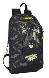Safta Mini sac à dos vertical Batman Hero 22x39x10 cm en polyester 300D - Noir