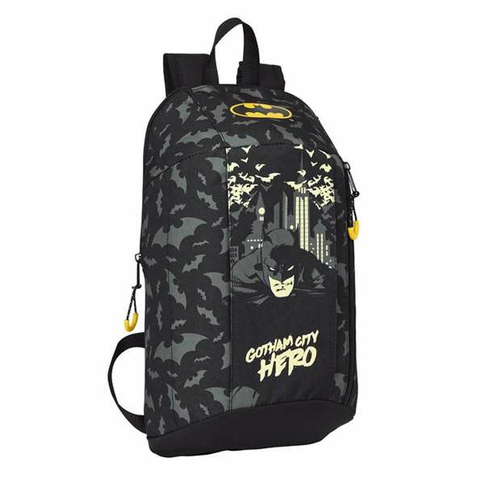 Safta Mini sac à dos vertical Batman Hero 22x39x10 cm en polyester 300D - Noir