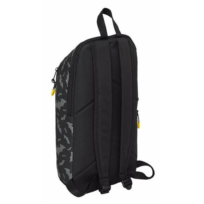 Safta Mini sac à dos vertical Batman Hero 22x39x10 cm en polyester 300D - Noir