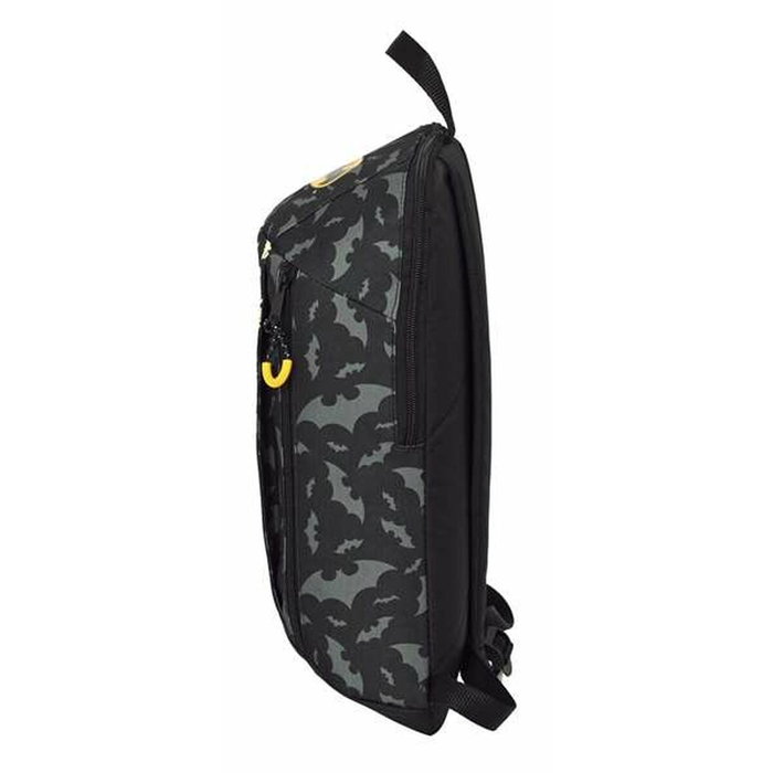 Safta Mini sac à dos vertical Batman Hero 22x39x10 cm en polyester 300D - Noir