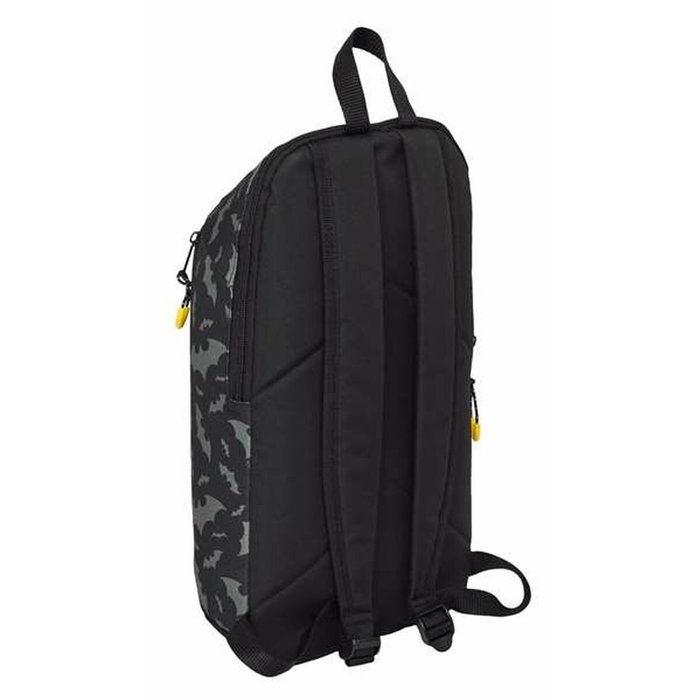 Safta Mini sac à dos vertical Batman Hero 22x39x10 cm en polyester 300D - Noir