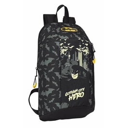 Safta Mini sac à dos vertical Batman Hero 22x39x10 cm en polyester 300D - Noir