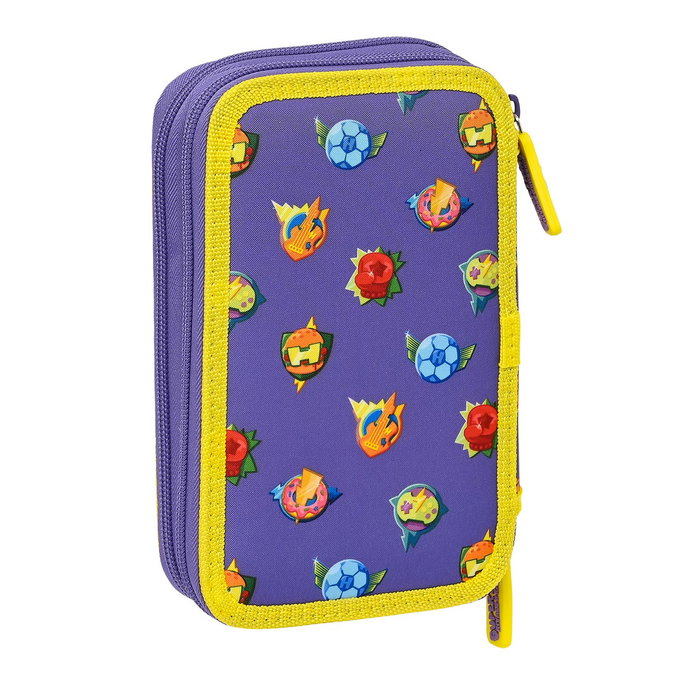 Plumier double SuperThings Guardians of Kazoom Jaune Violet (28 Pièces) Plumier double SuperThings Guardians of Kazoom Jaune Violet (28 Pièces)