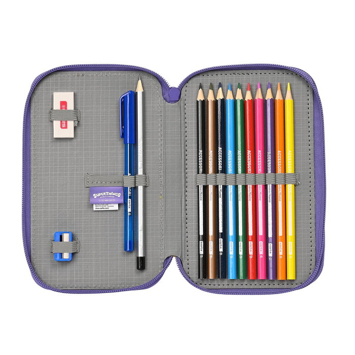 Plumier double SuperThings Guardians of Kazoom Jaune Violet (28 Pièces) Plumier double SuperThings Guardians of Kazoom Jaune Violet (28 Pièces)