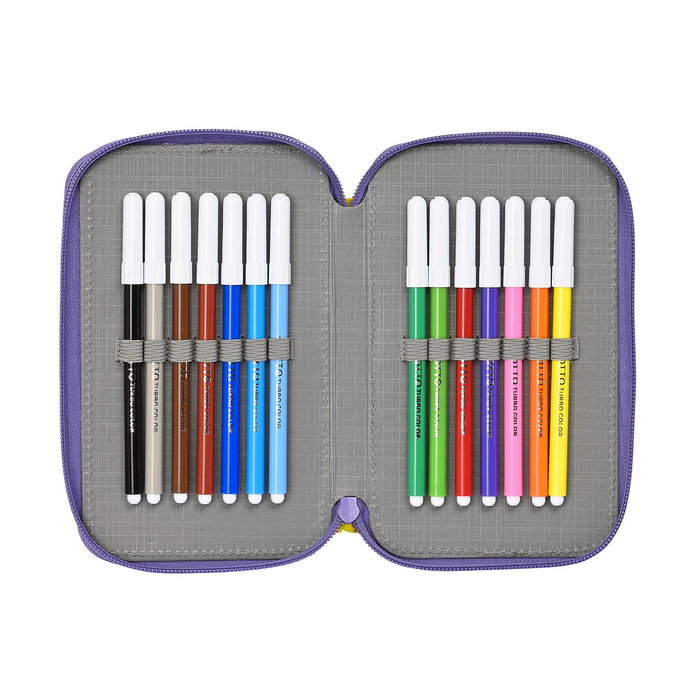Plumier double SuperThings Guardians of Kazoom Jaune Violet (28 Pièces) Plumier double SuperThings Guardians of Kazoom Jaune Violet (28 Pièces)