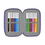 Plumier double SuperThings Guardians of Kazoom Jaune Violet (28 Pièces)