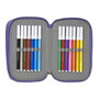 SAFTA Plumier Triple SuperThings Guardians of Kazoom Morado Amarillo 36 Pièces
