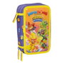 SAFTA Plumier Triple SuperThings Guardians of Kazoom Morado Amarillo 36 Pièces
