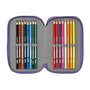SAFTA Plumier Triple SuperThings Guardians of Kazoom Morado Amarillo 36 Pièces