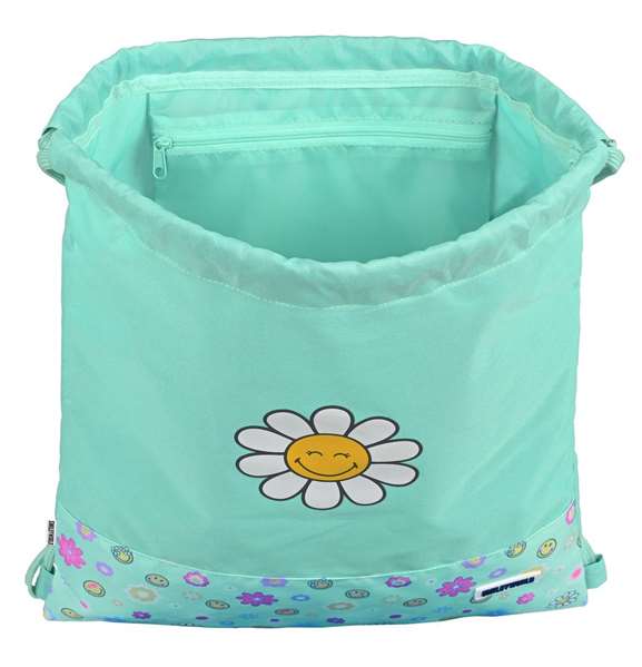 Smiley World Sac Plats "Summer Fun" 35 x 40 x 1 cm, Polyester 300D, Pour Enfant 3 Ans, Turquoise
