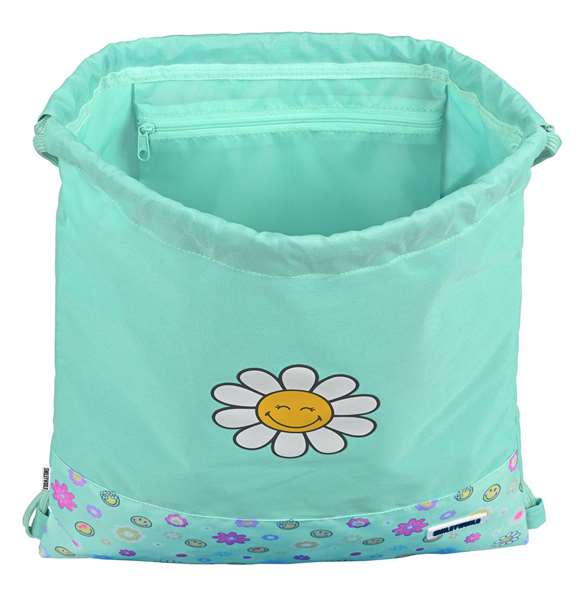 Smiley World Sac Plats "Summer Fun" 35 x 40 x 1 cm, Polyester 300D, Pour Enfant 3 Ans, Turquoise