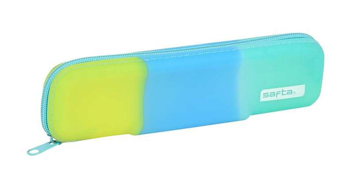 Safta Portatodo Estrecho Tricolor, Porte-tout en silicone étroit 20 x 5.5 x 2 cm, Jaune Bleu Vert, Pour 3 ans Safta Portatodo Estrecho Tricolor, Porte-tout en silicone étroit 20 x 5.5 x 2 cm, Jaune Bleu Vert, Pour 3 ans
