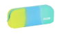Safta Portatodo carré en silicone tricolore - Jaune, bleu, vert - 18.5 x 7.5 x 5.5 cm - Pour enfant à partir de 3 ans