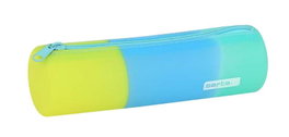 Safta Portatodo - Porte-tout rond en silicone tricolore, jaune, bleu et vert, 20 cm de diamètre x 5 cm de hauteur, à partir de 3 ans