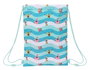 Safta Sac plat junior Bob Esponja "Stay Positive" 26x34x1 cm - Polyester 300D, pour 3 ans, bleu et blanc