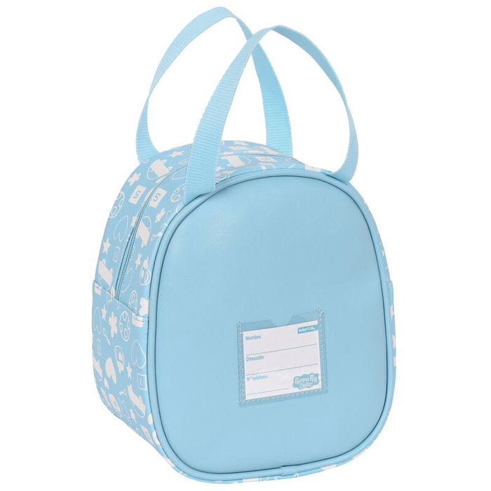 SAFTA Sac à goûter isotherme Baby Peppa Pig, intérieur aluminium, anse - 19 x 22 x 14 cm