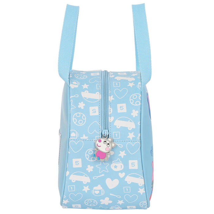 SAFTA Sac à goûter isotherme Baby Peppa Pig, intérieur aluminium, anse - 19 x 22 x 14 cm